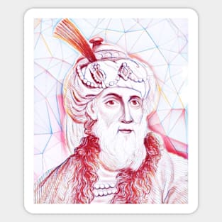 Flavius Josephus Portrait | Flavius Josephus Artwork | Line Art Sticker